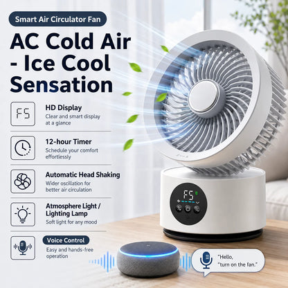 Portable Wall Hanging USB Fan With Remote Control And Nightlight Smart Voice Activated Folding Air Cooler For Home
