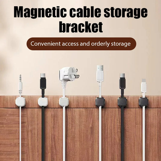 6Pcs Magnetic Cable Clips Set – Adjustable Cord Organiser & Under-Desk Cable Management Holder