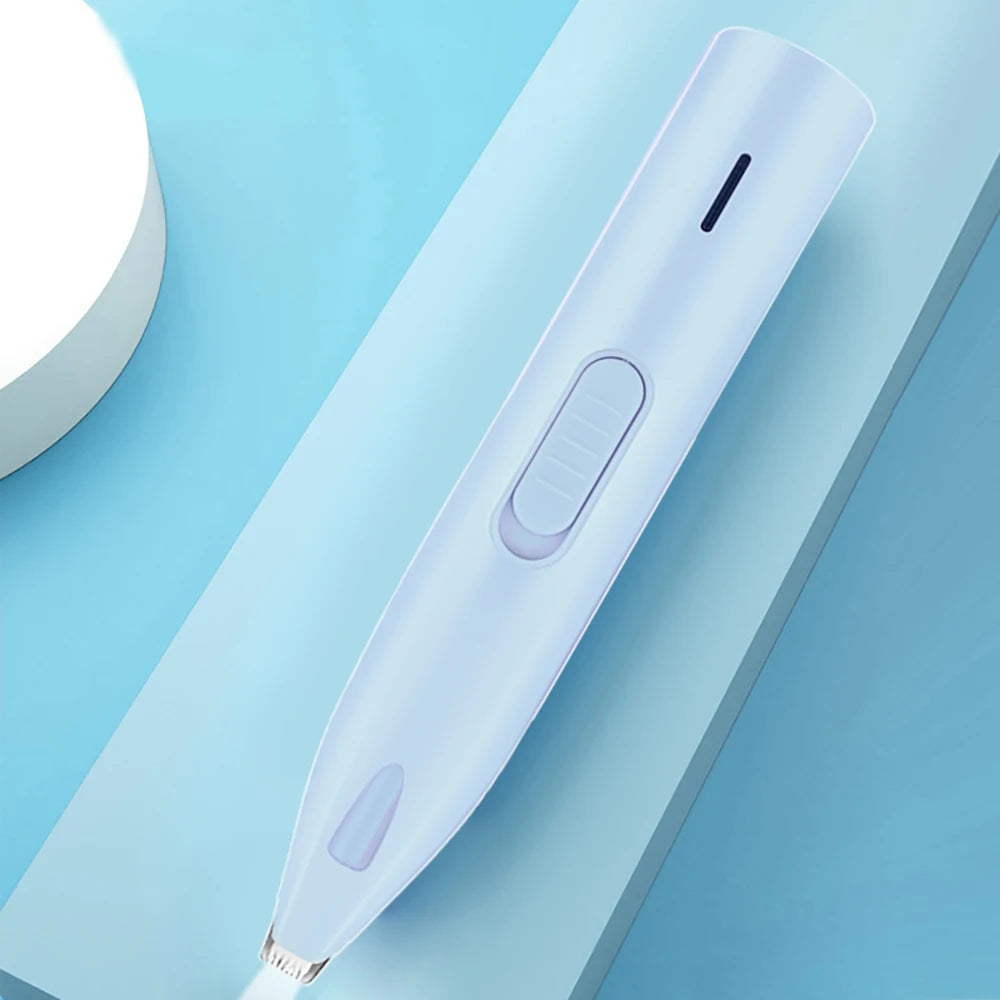 Professional Pet Hair Trimmer with LED Light – Electric Dog & Cat Paw Grooming Clipper