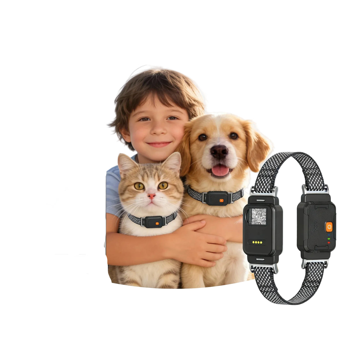4G pet GPS tracker, tracking device, cat anti loss device, real-time positioning, action trajectory tracking, record checking by Haraps.com