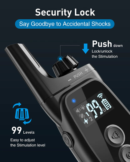 T50 Dogs Training Electric Shock Collar for Pets (3300ft Range)