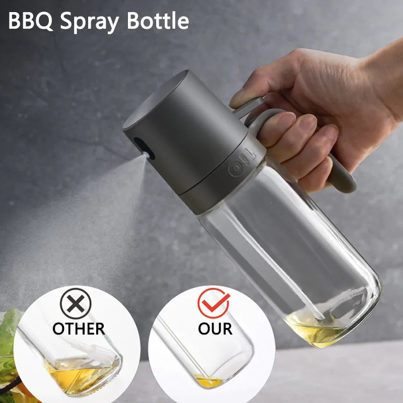 High Borosilicate Glass Olive Oil Spray Dispenser Bottle 250ml