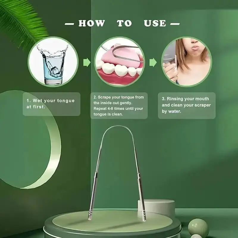 U-Shaped Stainless Steel Tongue Scraper