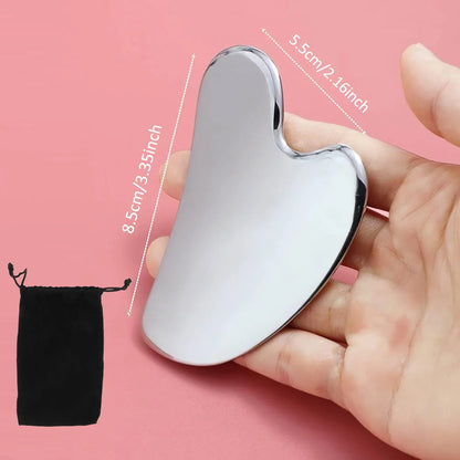 LumiStone 304 Stainless Steel Gua Sha For Puffiness by Haraps.com