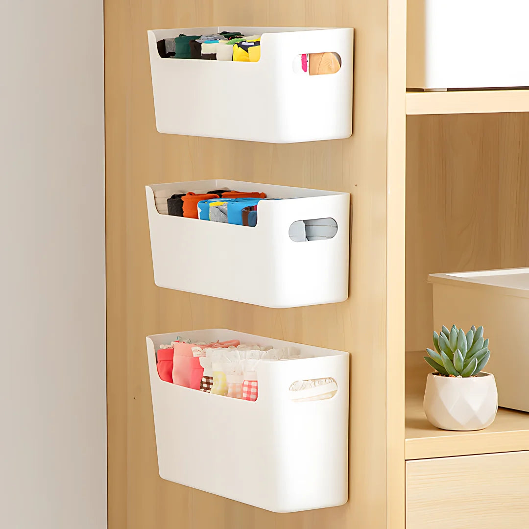 Computer Storage Basket Desktop Handle Storage Basket Organiser – Haraps.com