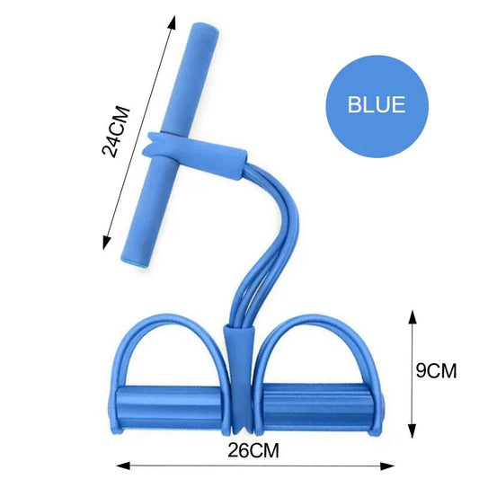 Multi-Function Tension Rope Bands with 4-Tube Elastic Pedal Puller