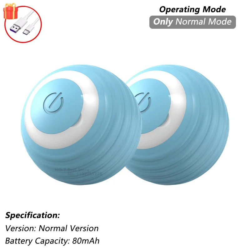 Cat Interactive Smart Ball Toy – Rechargeable Rolling Ball with Tail, Obstacle Avoidance & LED Modes