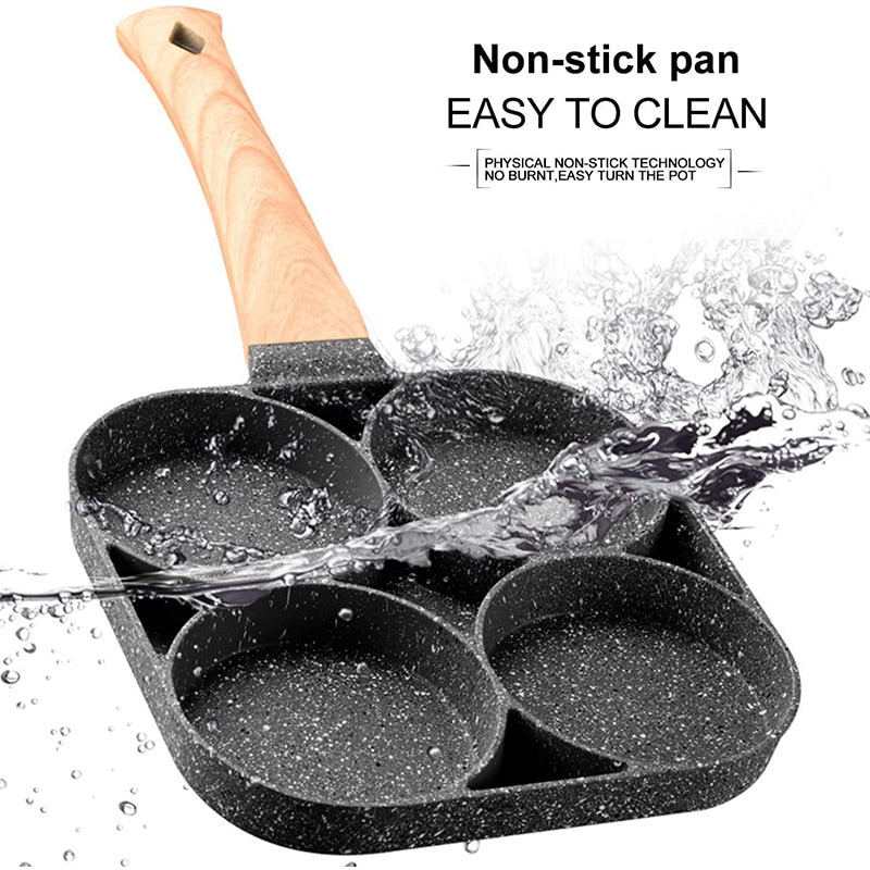 Non-stick 4-Cups segments Pancake Egg Frying Pan Cookware