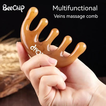 Five-Tooth Meridian Scalp Massage Comb