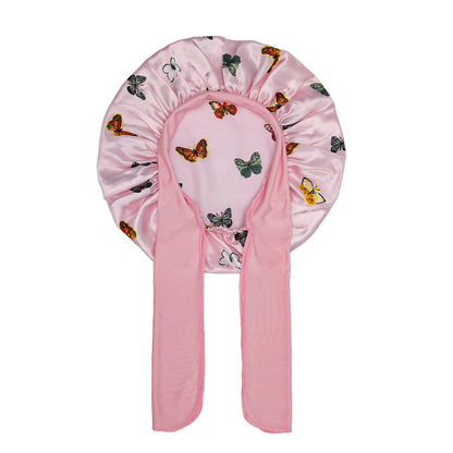 Kids Satin Bonnet With Ribbon by SATA Beauty
