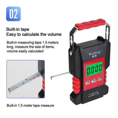 Digital Hanging Hook Scales with Measuring Tape