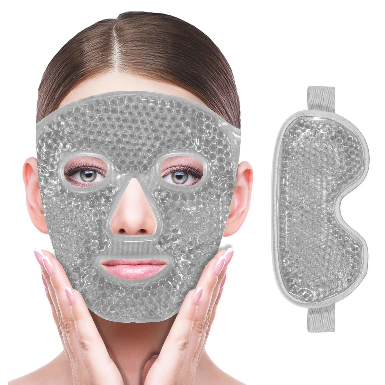 LuxFace Gel Eye Mask Cooling Hot Cold Compress by Haraps.com