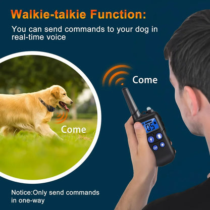 Professional Dog Training Collar with Walkie-Talkie Functionality