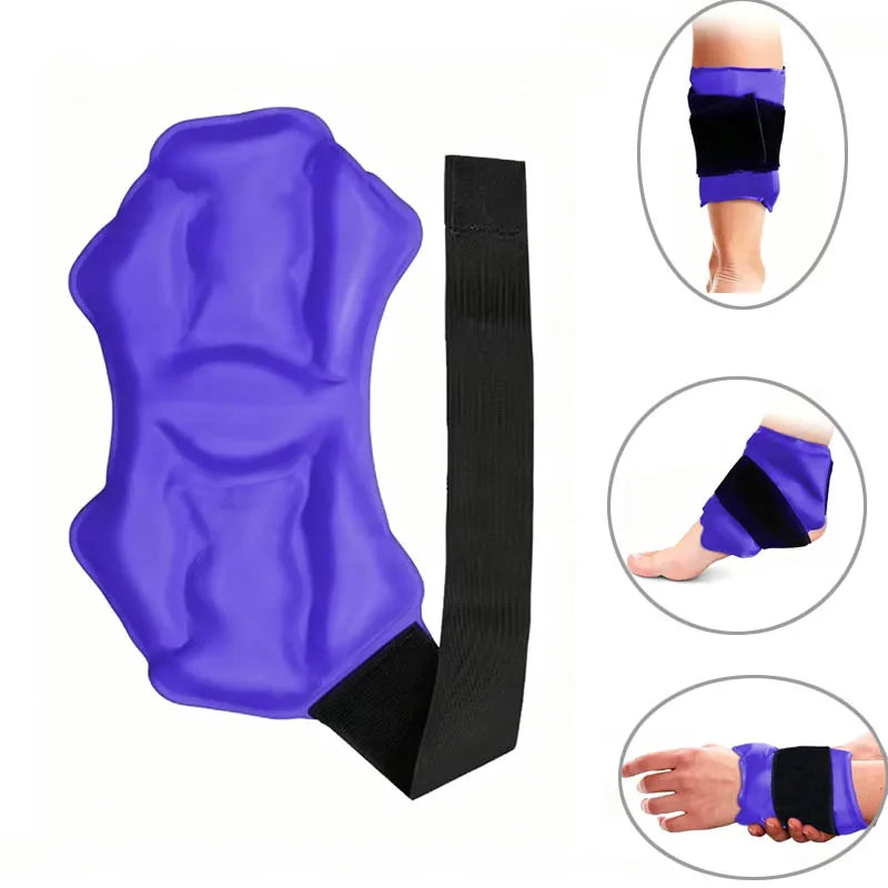 Reusable Kness Ankle Ice Pack Wrap Braces Hot Cold Compress Gel Packs For Wrist Elbow Foot Supports Care Tools by Haraps.com