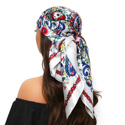 Silk Satin Square Head Scarf