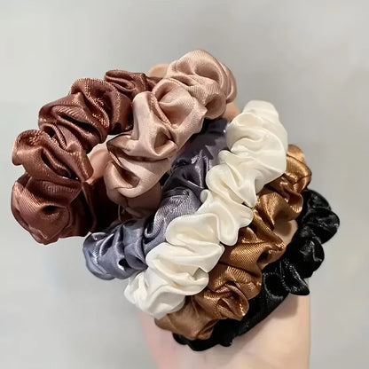 6 Pack Satin Hair Scrunchies