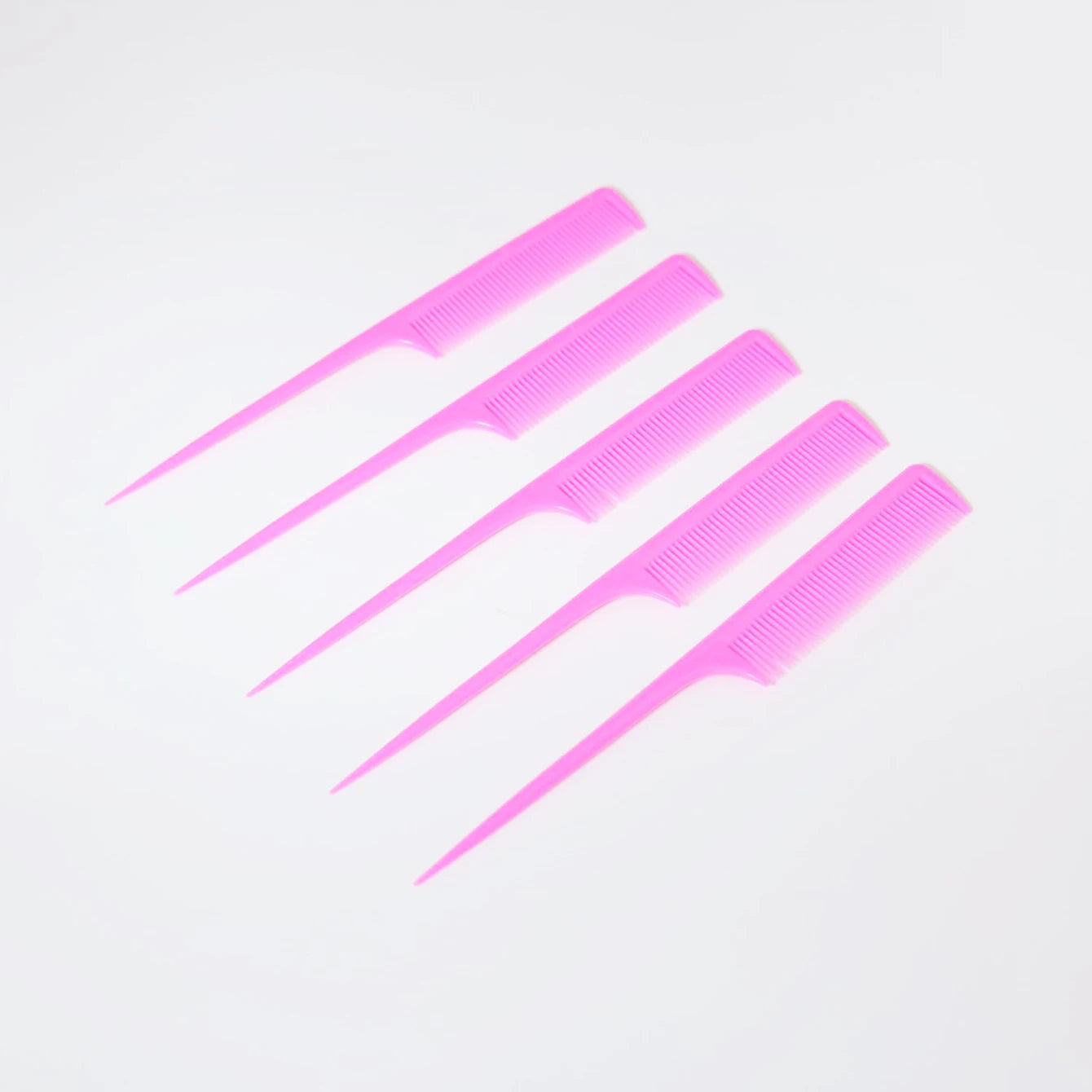 5 Pack Rat Tail Comb Set