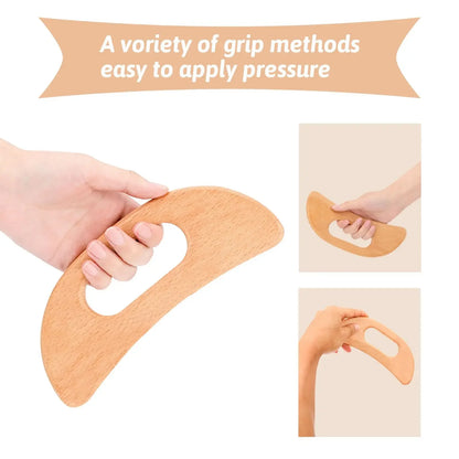 PureWood Gua Sha Tool for Lymphatic Drainage by Haraps.com