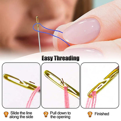 12Pcs Side Hole Blind Sewing Needles