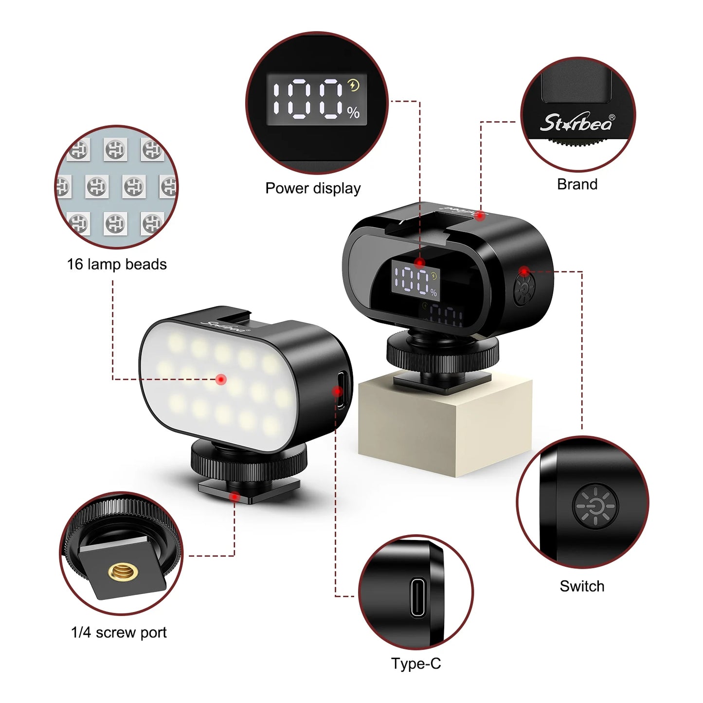 RGB Fill Light for Photography and Outdoor Vlogging