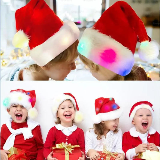 Christmas LED Light Up Santa Hat