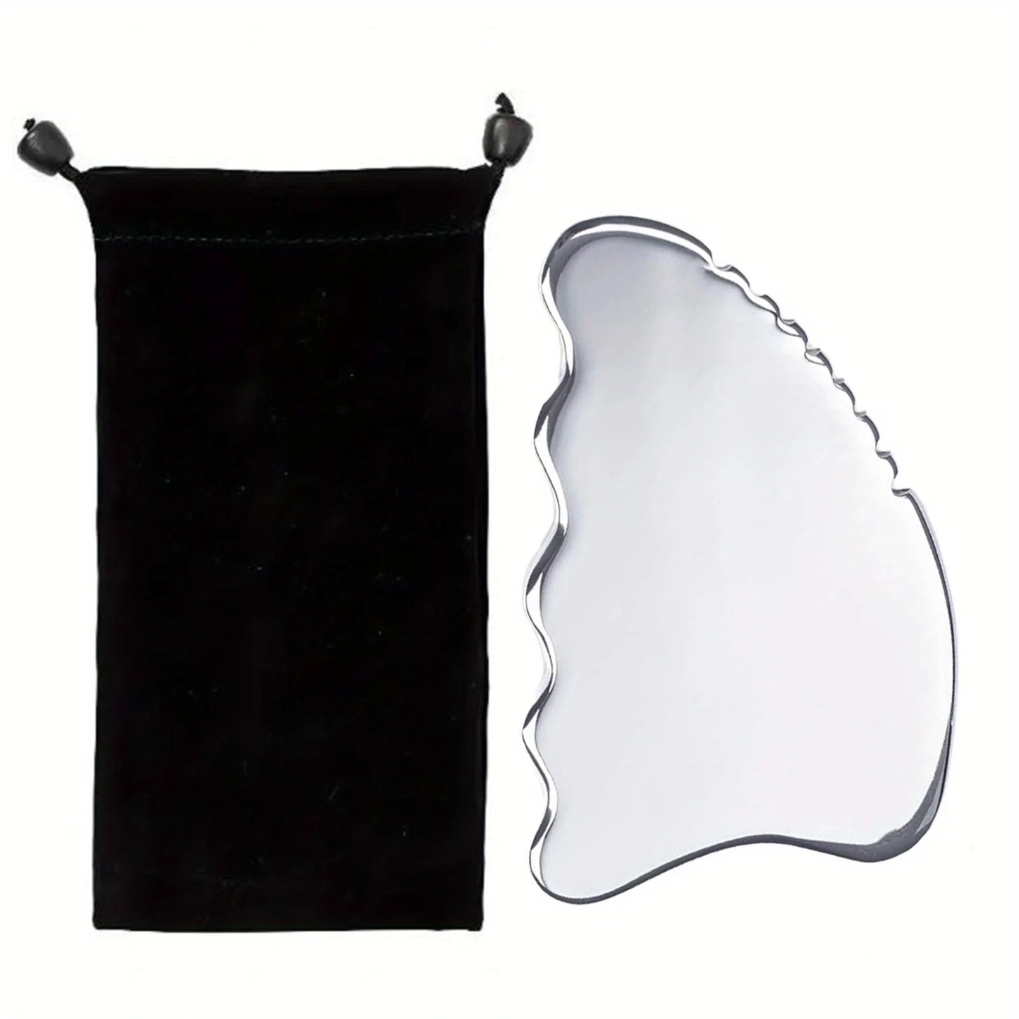 LuxGua Stainless Steel Facial Gua Sha Board by Haraps.com