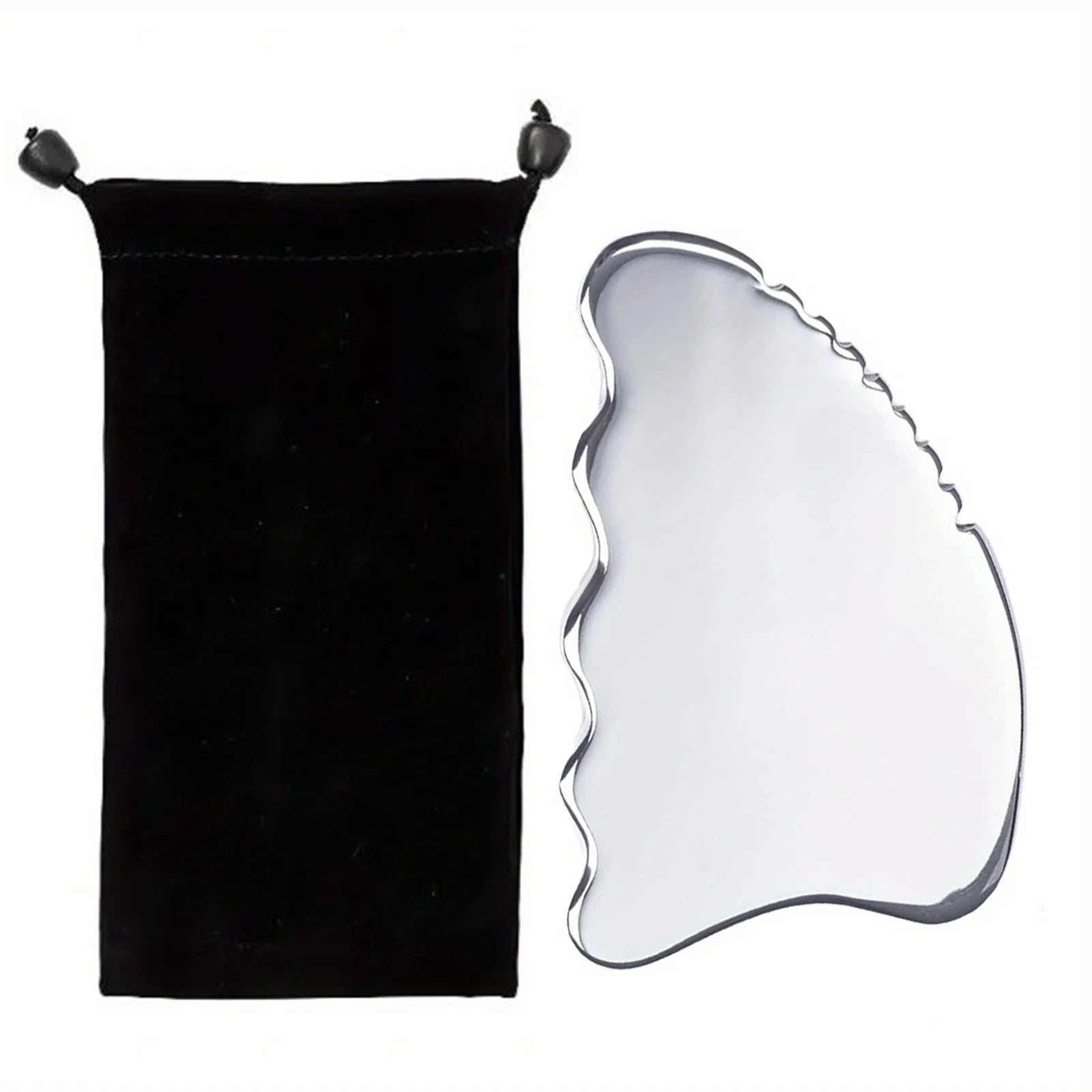 LuxGua Stainless Steel Facial Gua Sha Board by Haraps.com