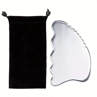 LuxGua Stainless Steel Facial Gua Sha Board by Haraps.com