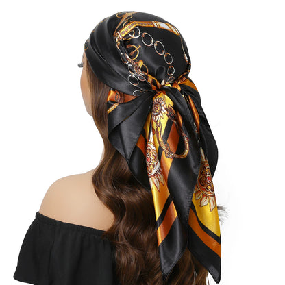 Silk Satin Square Head Scarf