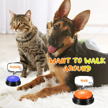 Recordable Voice Communication Buttons for Pets - Interactive Training and Intelligence Toy