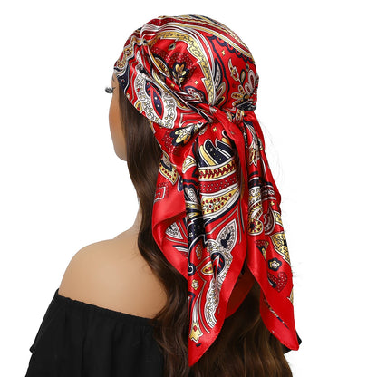 Silk Satin Square Head Scarf