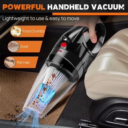 Mini Cordless Handheld Vacuum Cleaner Powerful Suction USB Rechargeable Lightweight Portable Vacuum for Car Home Pet Hair Sofa Carpet Office Cleaning by Haraps.com