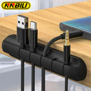 Silicone USB Cable Organizer - Cable Winder & Desktop Tidy Clips for Mouse, Headphones, and Wires