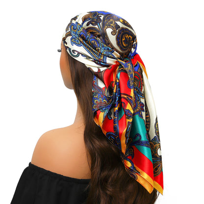 Silk Satin Square Head Scarf