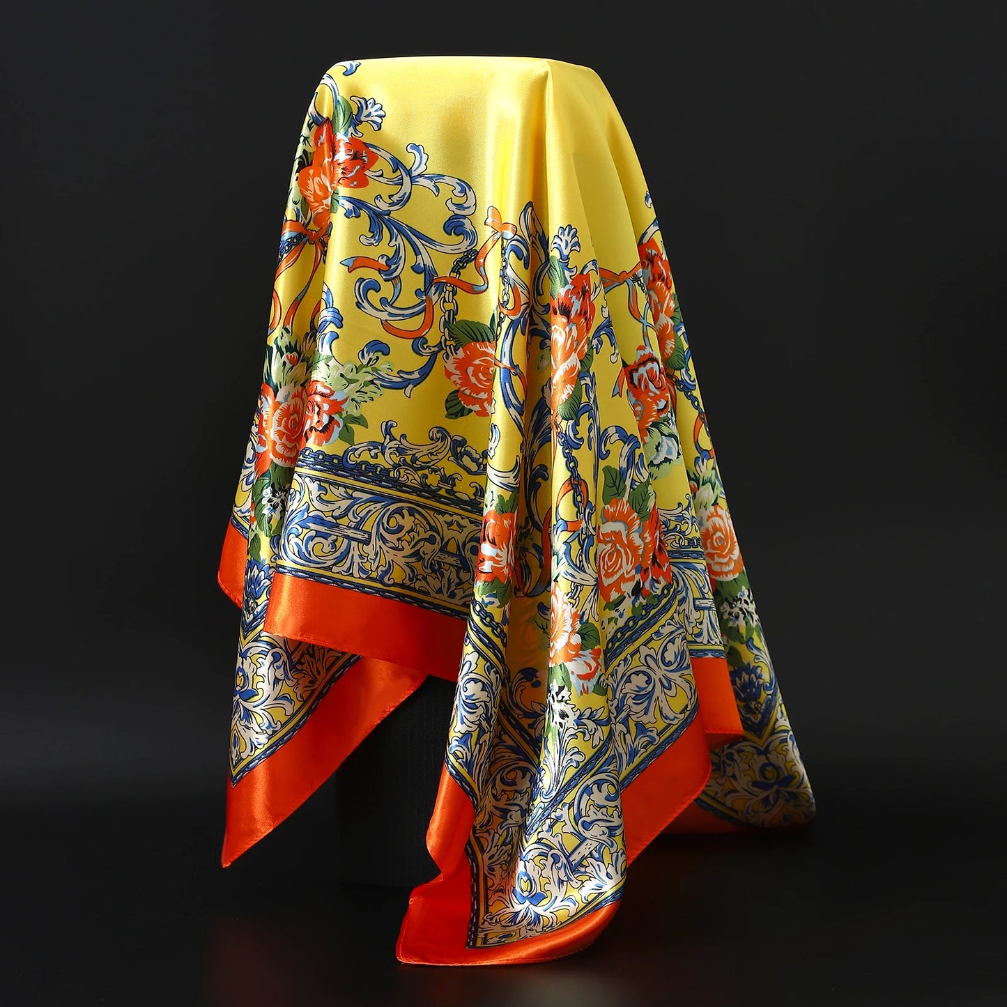 Satin Silk Square Head Scarf (90cm x 90cm)