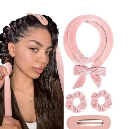 Heatless Hair Curler Set with Optional Bonnet