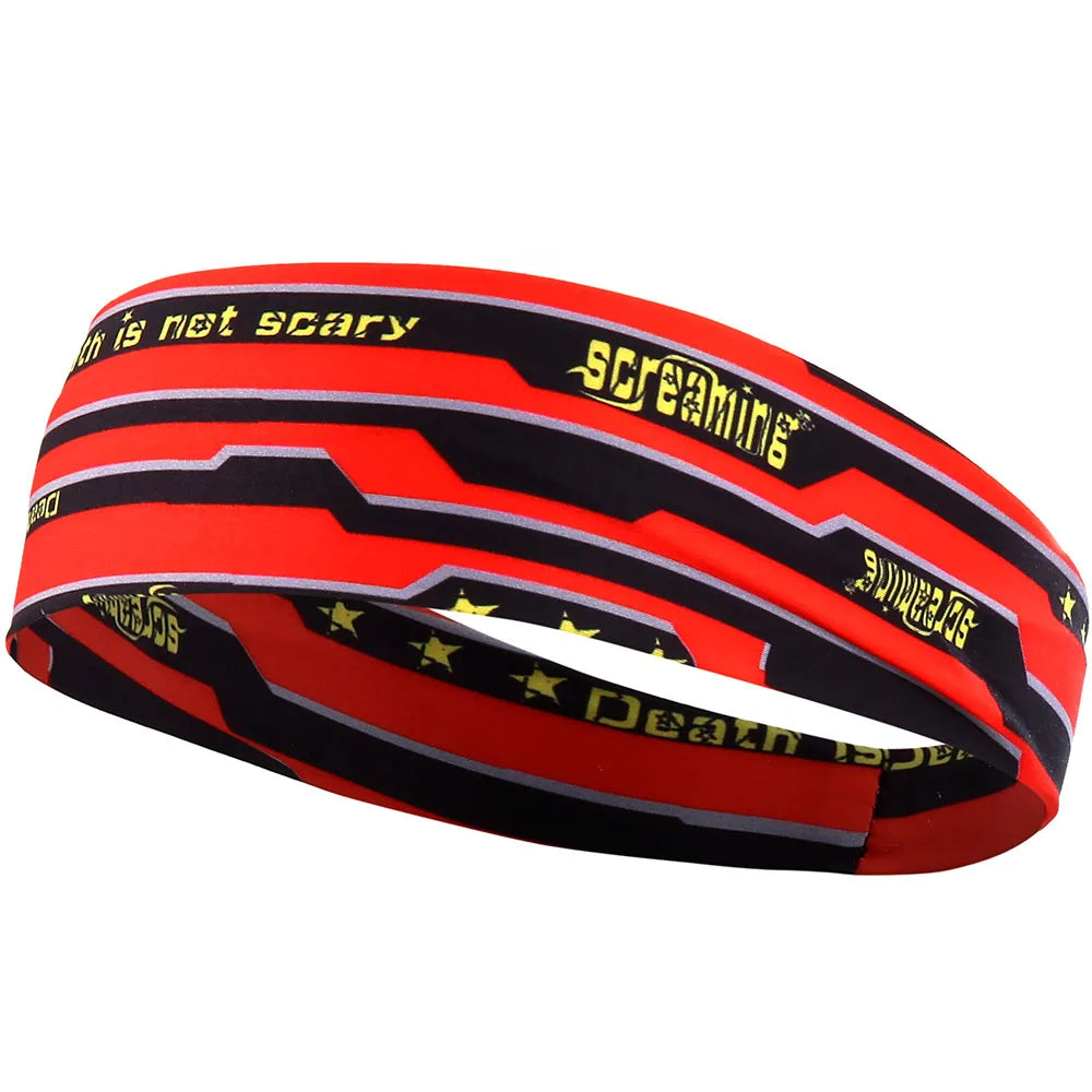 Gothic Skull Headband Sweat Bandage Sport Head Hair Band Workout Tennis Fitness Jog Basketball Running Scary Sweatband Women Men by Haraps.com