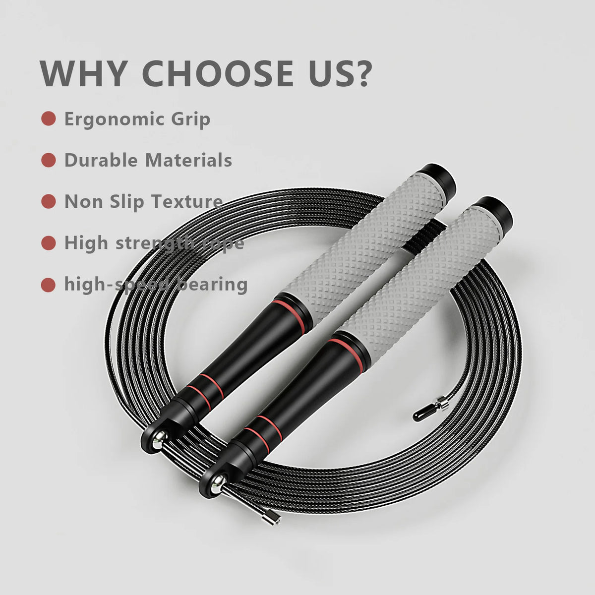 Speed Jump Rope, Heavy-Duty Adjustable Rope, Lightweight Design, Smooth Ball Bearing Rotation, Suitable for CrossFit Training by Haraps.com
