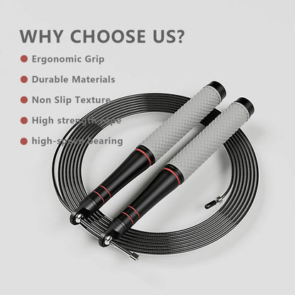 Speed Jump Rope, Heavy-Duty Adjustable Rope, Lightweight Design, Smooth Ball Bearing Rotation, Suitable for CrossFit Training by Haraps.com