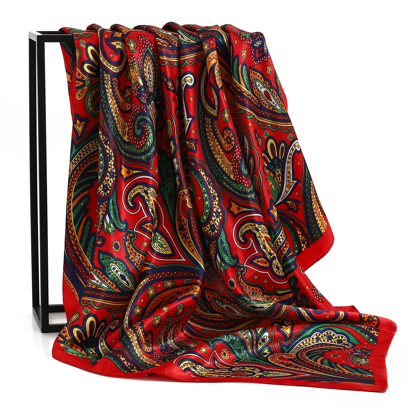 Satin Silk Square Head Scarf (90cm x 90cm)