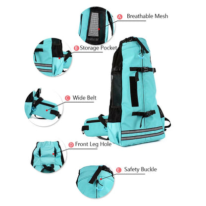 Durable Breathable Pet Travel Carrier Backpack for Small & Medium Dogs