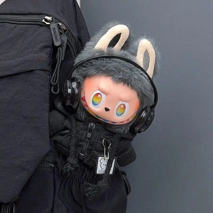 Casual Hoodie Outfit for 17cm Labubu Doll – Fashion Sweatshirt Jacket