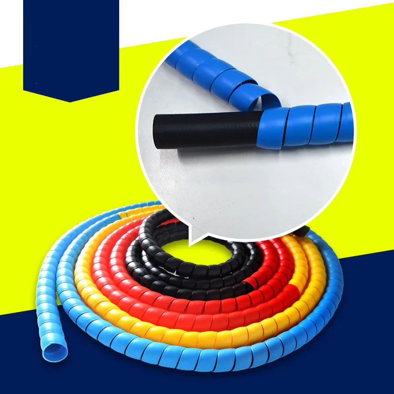 2M Flexible Spiral Cable Organizer Sleeve