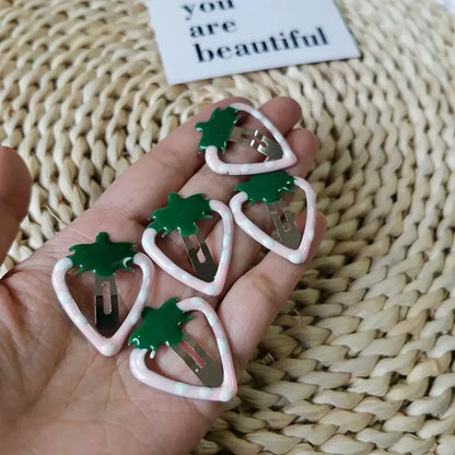 Strawberry & Apple Hair Clips