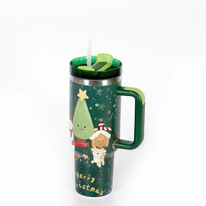Christmas Stainless Steel Thermos Bottle – 40oz Insulated Travel Tumbler