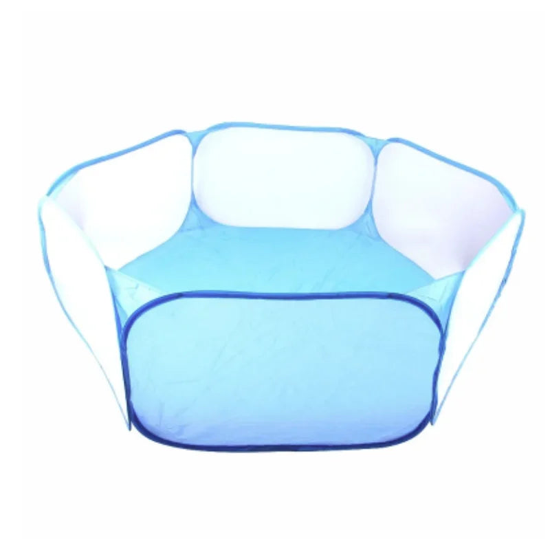 Transparent Portable Pet Cage Tent – Foldable Playpen for Small Pets