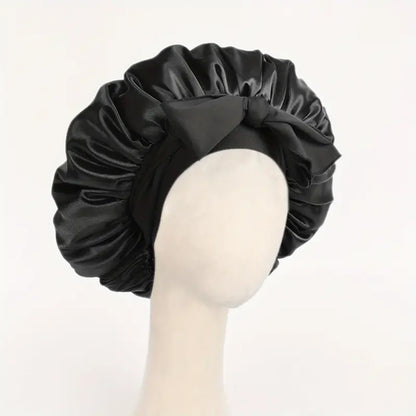 Adjustable Satin Bonnet with Tie