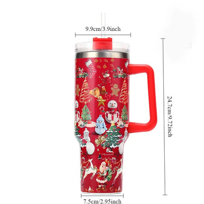 Christmas Stainless Steel Thermos Bottle – 40oz Insulated Travel Tumbler