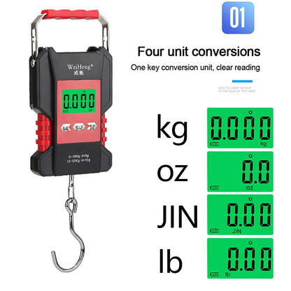 Digital Hanging Hook Scales with Measuring Tape