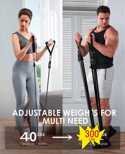 300lb Fitness Booty Resistance Elastic Band Workout Set